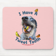 Tweet Tooth Bird Dog Mouse Pad