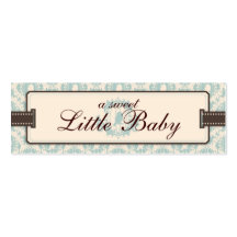 Tweet Tweet Boy Skinny Gift Tag Business Card Template