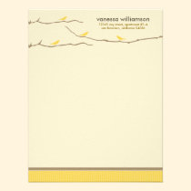 Tweet! Tweet! Custom Flat Note Cards (yellow) invitations