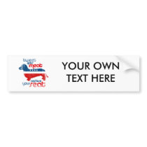 Tweet your meat and lose your seat - Faded.png Bumper Sticker