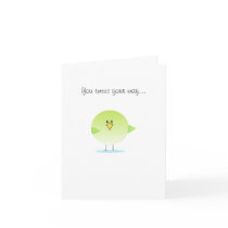 Tweet your way notecard