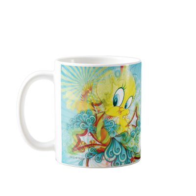 Tweety In Blue Wave mugs