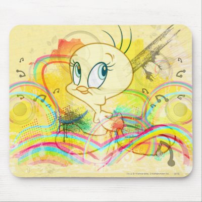 Tweety In Rainbows Mousepads