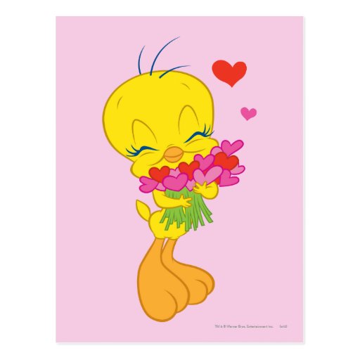 Tweety™ Valentine Hearts Postcard Zazzle