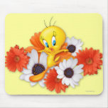 Tweety With Daisies Mouse Pads