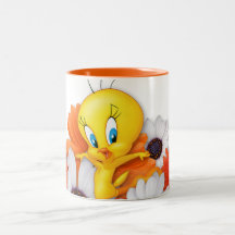 Tweety With Daisies Mugs