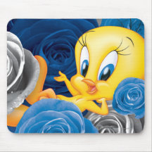 Tweety With Roses Mousepads