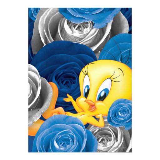 Tweety With Roses Personalized Announcement