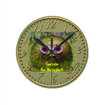 Tweezle the Wuzzybutt Kids' Fun Cartoon Clock