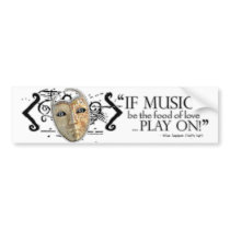 Twelfth Night Music Quote bumper stickers