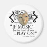 Twelfth Night Music Quote Fridge Magnets