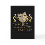 Twelfth Night Music Quote (Gold Version) Card