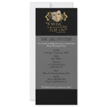 Twelfth Night Music Quote (Gold Version) Personalized Invitation
