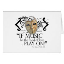Twelfth Night Music Quote Greeting Card