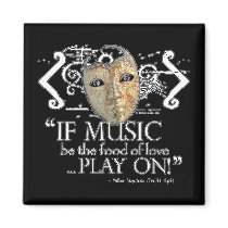 Twelfth Night Music Quote Fridge Magnet