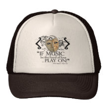 Twelfth Night Music Quote Mesh Hat