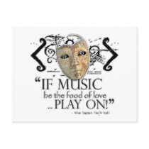 Twelfth Night Music Quote postcards