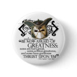 Twelfth Night Quote Pinback Buttons
