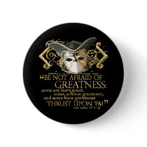 Twelfth Night Quote (Gold Version) Pinback Buttons