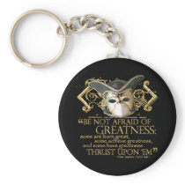 Twelfth Night Quote (Gold Version) Key Chain