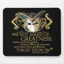 Twelfth Night Quote (Gold Version) Mouse Pad