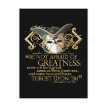 Twelfth Night Quote (Gold Version) Post Card