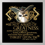 Twelfth Night Quote (Gold Version) Posters
