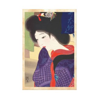 Twelve Aspects of Fine Women, Noren Terukata Ikeda Canvas Print