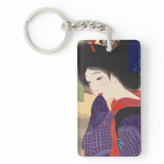 Twelve Aspects of Fine Women, Noren Terukata Ikeda Rectangular Acrylic Key Chain