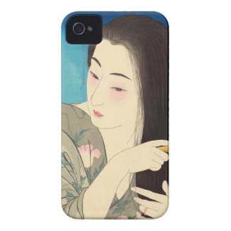 Twelve Aspects of Women, Hair Combing Kotondo iPhone 4 Case-Mate Case