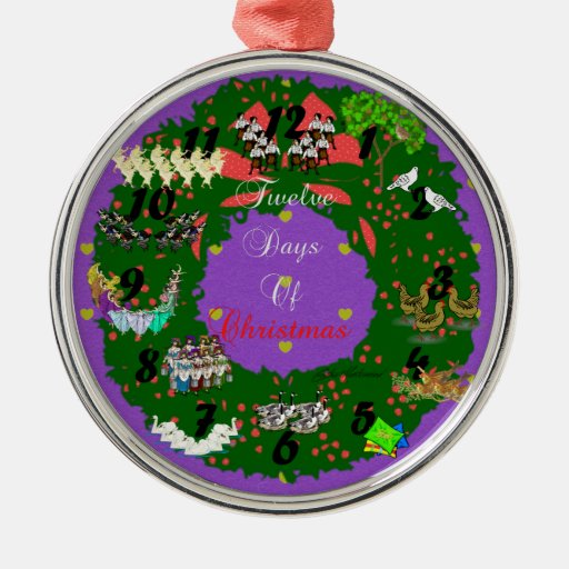 twelve days of christmas metal ornament zazzle twelve days of christmas metal ornament zazzle