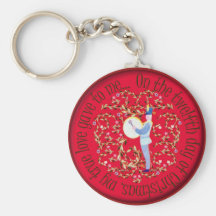 Twelve drummers drumming key chains