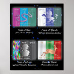 Twelve Tribes of Israel Camp Flags Poster