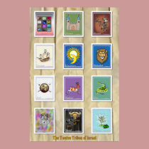 Twelve Tribes of Israel Collage Poster posters