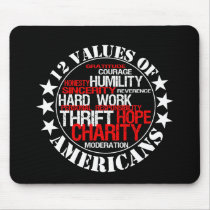 Twelve Values of Americans mousepads by outoftheboxx Twelve Values of Americans mousepads