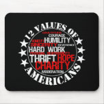 Twelve Values of Americans Mouse Pads