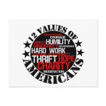 Twelve Values of Americans postcards by outoftheboxx Twelve Values of Americans postcards