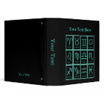 Twelve  Zodiac Signs Black Avery Binder