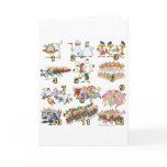 twelves days christmas song cartoon card