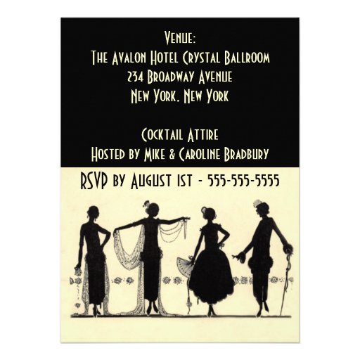Twenties Flapper Party Invitation