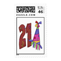 Twenty One (birthday) postage