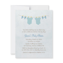 Twice As Nice Baby Boy Shower Invitations