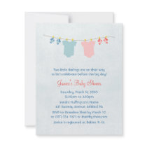 Twice As Nice Baby Shower Invitations