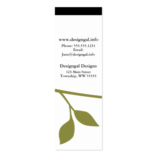 Twig and Leaf Business Card (back side)