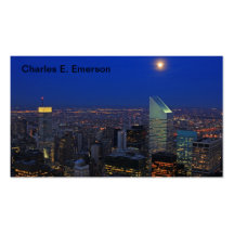 Twilght: Moonrise over the East River, NYC Business Card