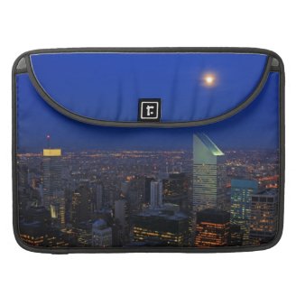 Twilght: Moonrise over the East River, NYC Sleeves For MacBooks