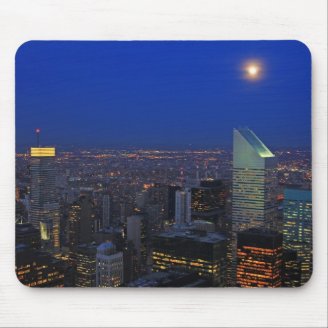 Twilght: Moonrise over the East River, NYC Mouse Pad