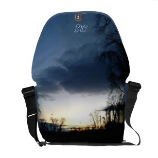 Twilight At The Tree In Winter II Messenger Bag rickshaw_messengerbag