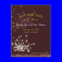 Twilight Dandelion Floral Save the Date Postcards