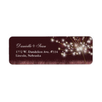 Twilight Dandelion Wedding Mailing Address Labels